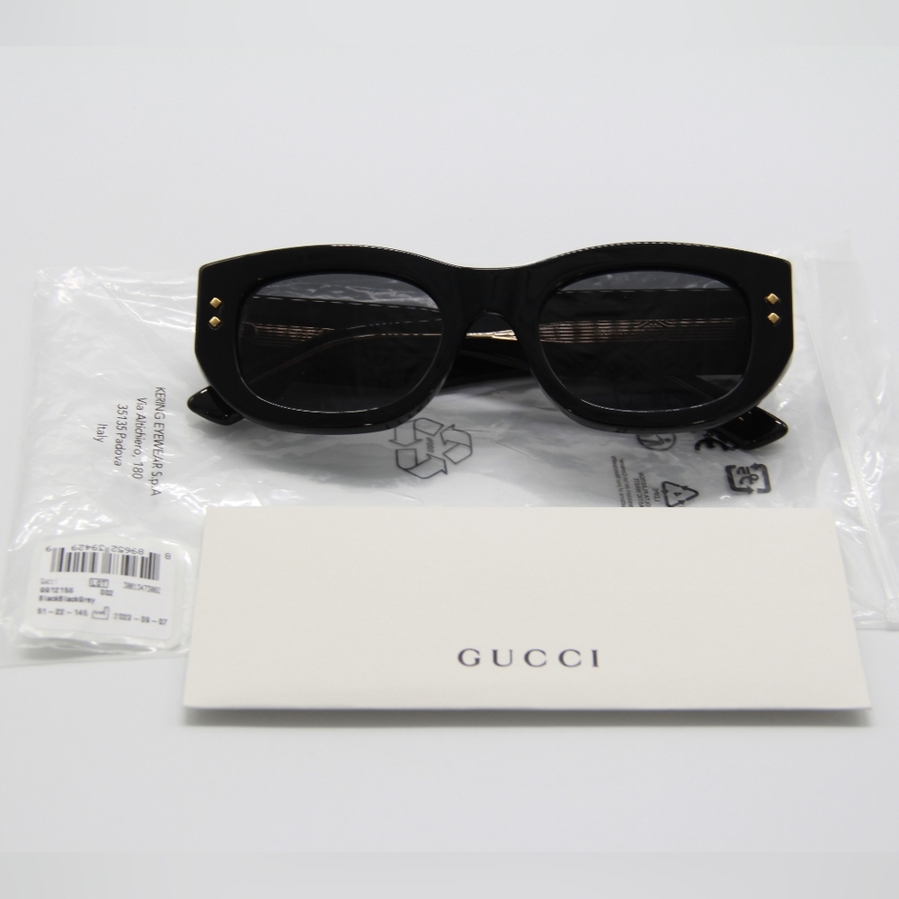NEW GUCCI SUNGLASSES GG1215S 002 BLACK UNISEX EYEWEAR GUCCI - Picture 15 of 16